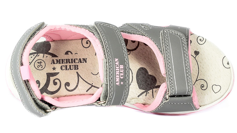 Sandały American RL37/21 Grey r.32-36