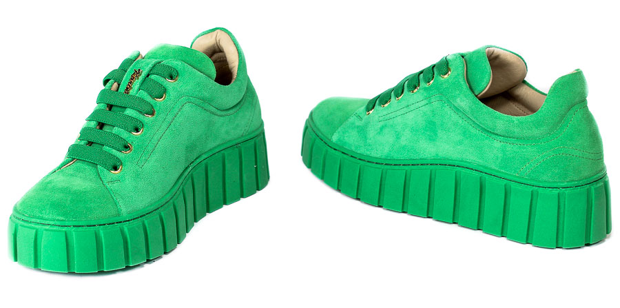 Sneakersy Karino 4189-026P Zielony - welur