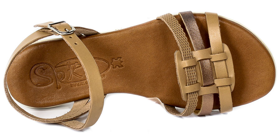 Sandały SPK Shoes 222G Taupe/Rame/Taupe