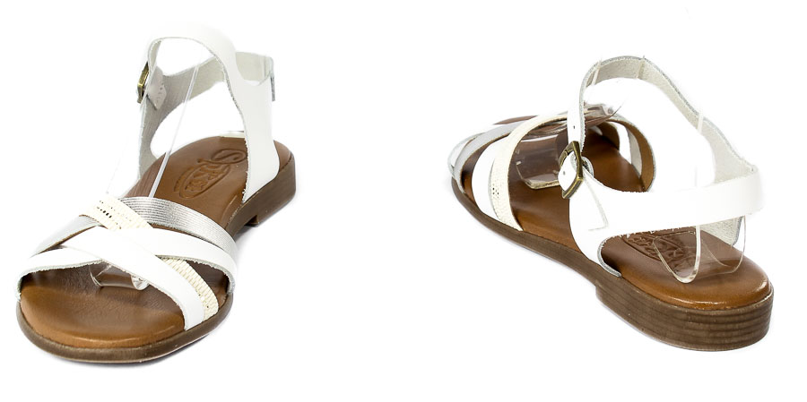 Sandały SPK Shoes 213F Blco/Plata/Arce