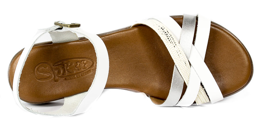 Sandały SPK Shoes 213F Blco/Plata/Arce