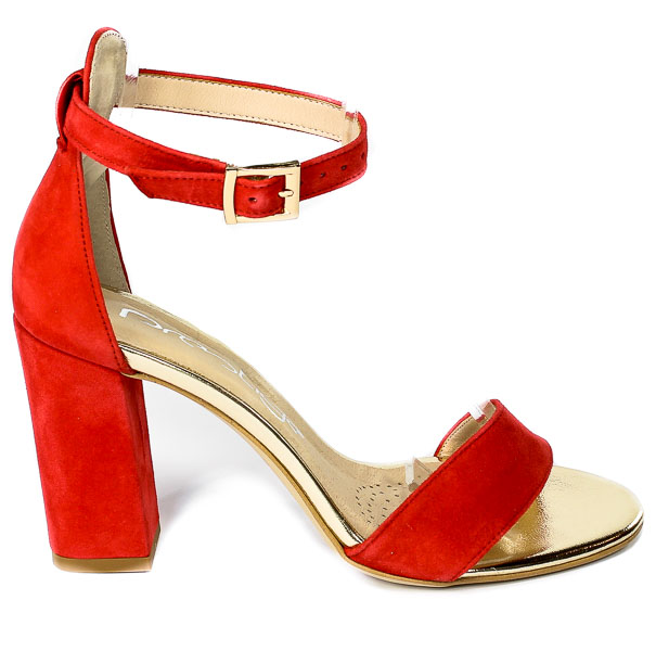 Sandały Prestige 2070 OBL-W Red-Zamsz
