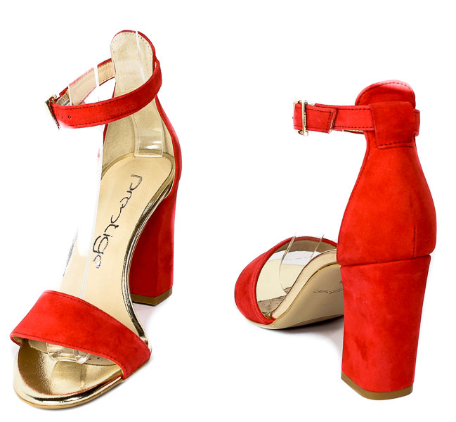 Sandały Prestige 2070 OBL-W Red-Zamsz