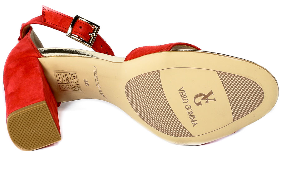 Sandały Prestige 2070 OBL-W Red-Zamsz