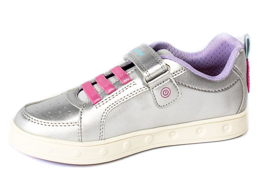 Półbuty Geox J258WF-OAJAY-CO162 Silver Fuchsia R.32-35