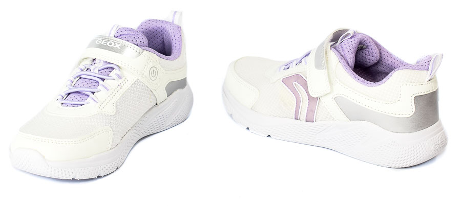 Półbuty Geox J25FWC-01454-C0761 White Lilac R.32-35