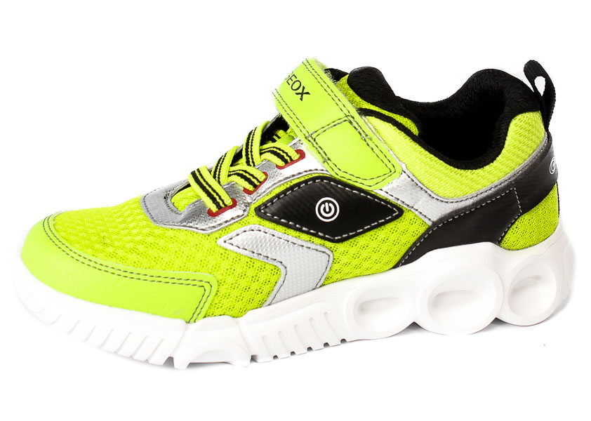 Półbuty Geox J25GAB 014BU C3707 Lime Black R.32-35