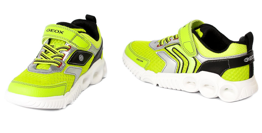Półbuty Geox J25GAB 014BU C3707 Lime Black R.32-35