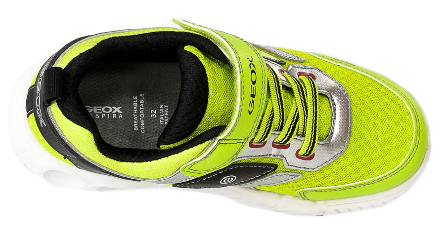 Półbuty Geox J25GAB 014BU C3707 Lime Black R.32-35