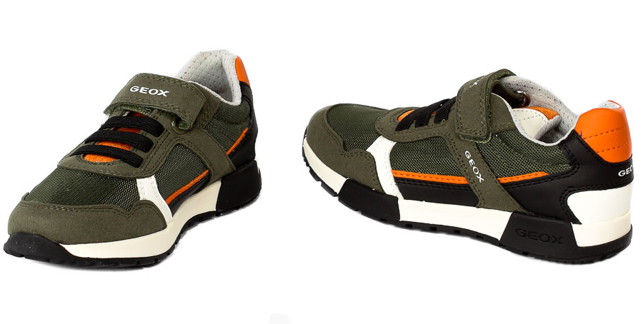 Półbuty Geox J046NA 0AU14 C0623 Military Orange R.26-27