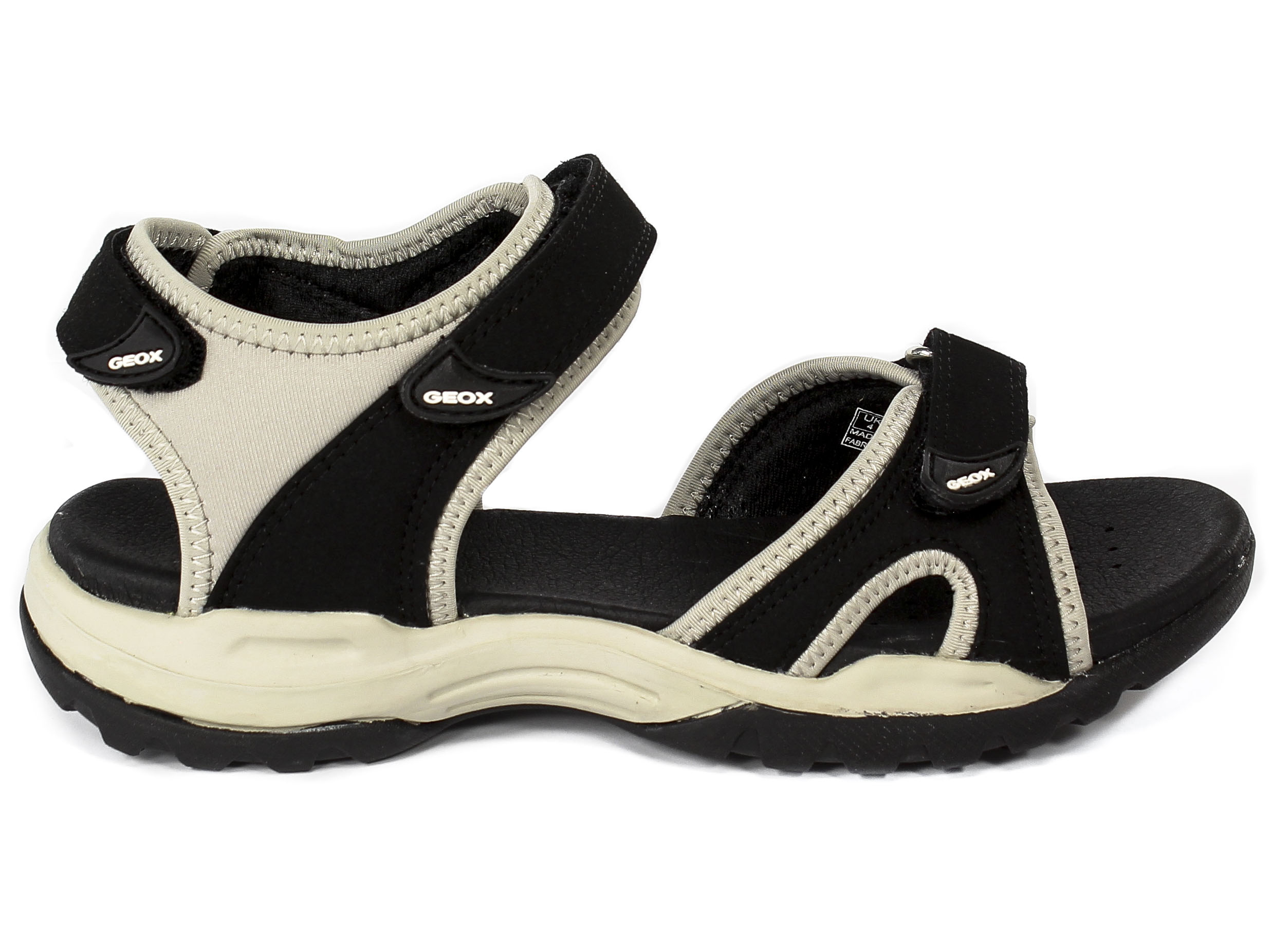 Sandały Geox D92DWA 0AU15 C9263 Black LT.Grey R.36-42