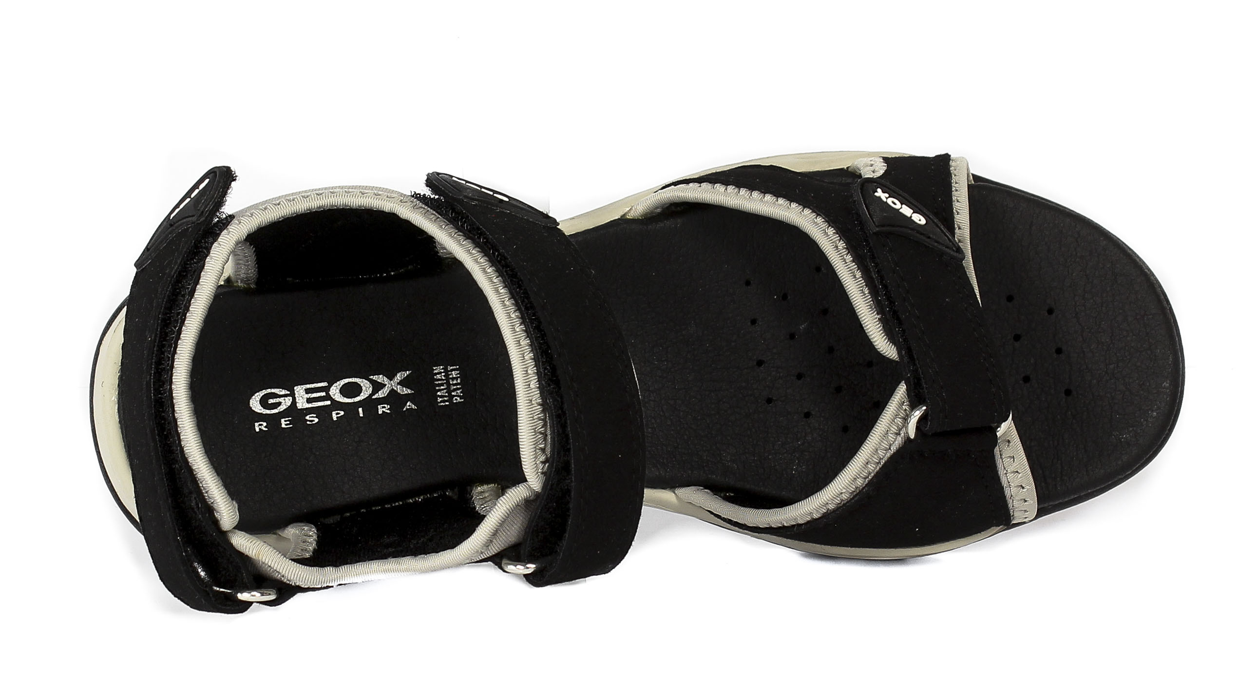 Sandały Geox D92DWA 0AU15 C9263 Black LT.Grey R.36-42