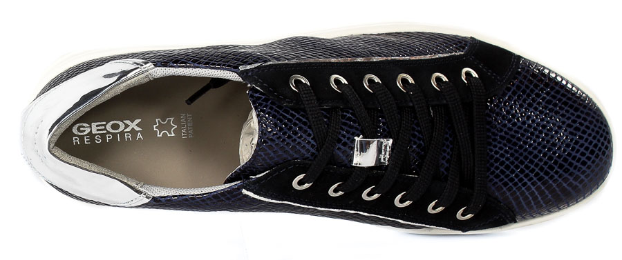 Półbuty Geox D15FED 041BN C00040 Blue Silver 