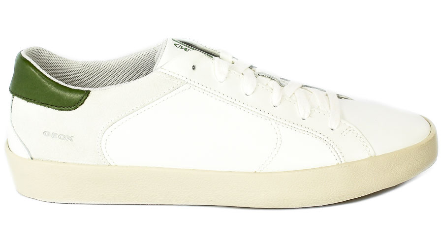 Półbuty Geox U156HA 00085 C1ZD3 White Olive