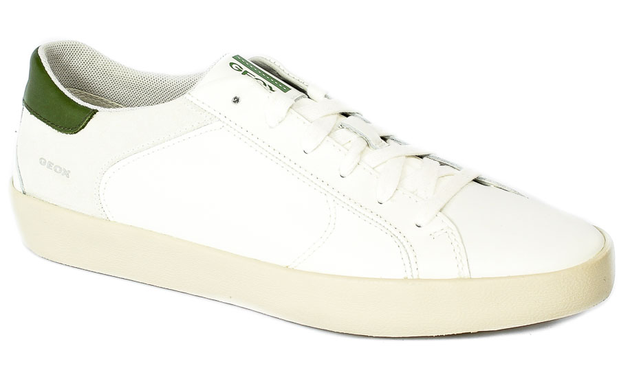 Półbuty Geox U156HA 00085 C1ZD3 White Olive