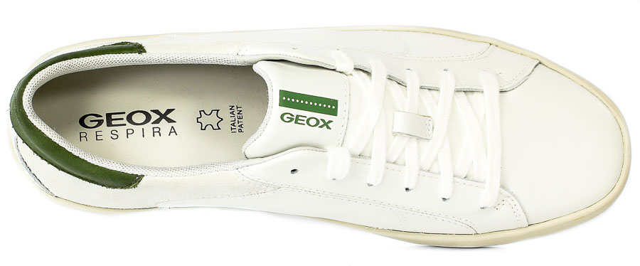 Półbuty Geox U156HA 00085 C1ZD3 White Olive