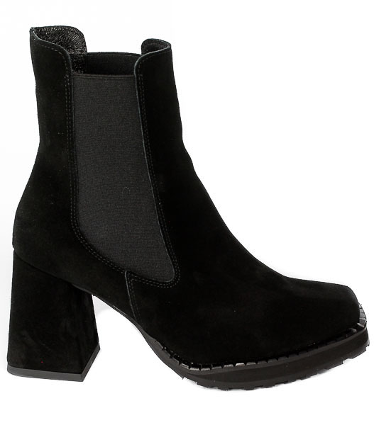Botki Exquisite 1385 Czarny Welur