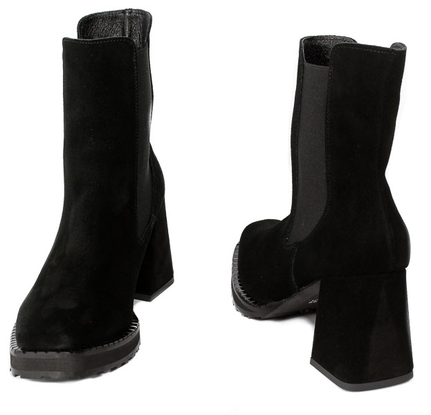 Botki Exquisite 1385 Czarny Welur