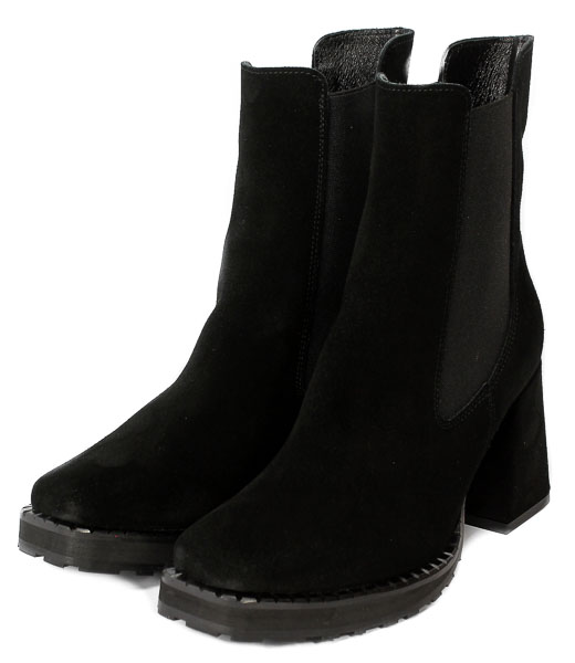 Botki Exquisite 1385 Czarny Welur