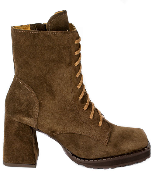 Botki Exquisite 1369 Ciemny Brąz Welur