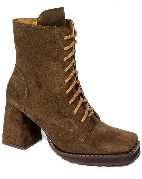 Botki Exquisite 1369 Ciemny Brąz Welur
