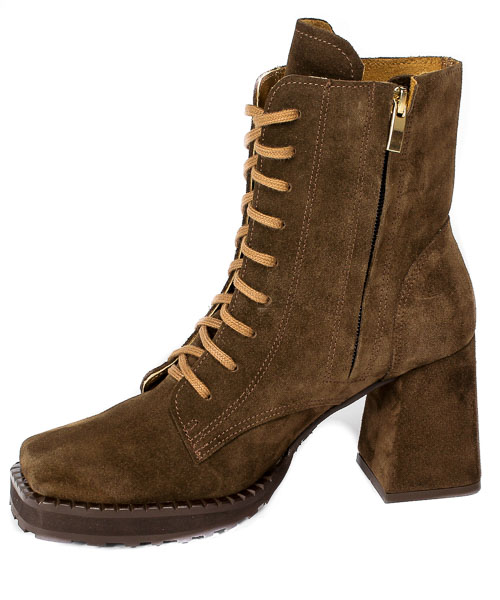 Botki Exquisite 1369 Ciemny Brąz Welur