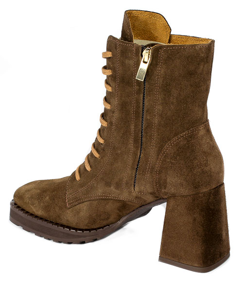 Botki Exquisite 1369 Ciemny Brąz Welur