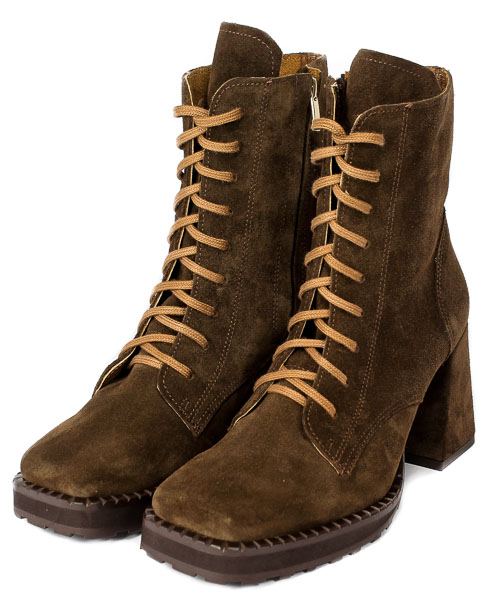 Botki Exquisite 1369 Ciemny Brąz Welur
