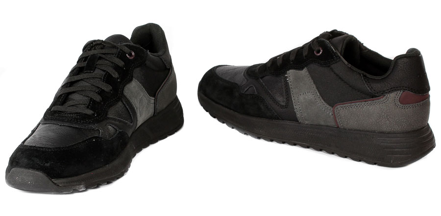 Półbuty Geox U26F1A 022PT C9999 Suede Wrink Syn