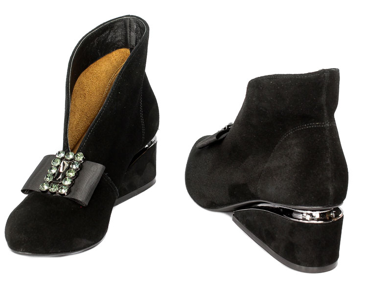 Botki Exquisite 1278 Czarny Welur
