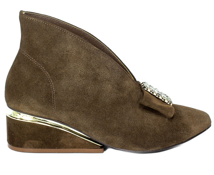 Botki Exquisite 1278 C. Brąz Welur_TN