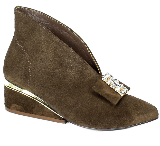 Botki Exquisite 1278 C. Brąz Welur_TN