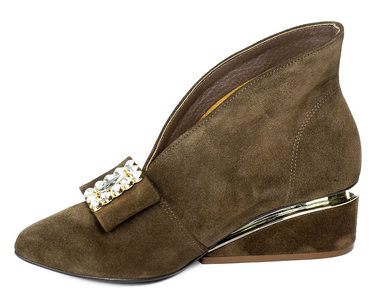 Botki Exquisite 1278 C. Brąz Welur_TN