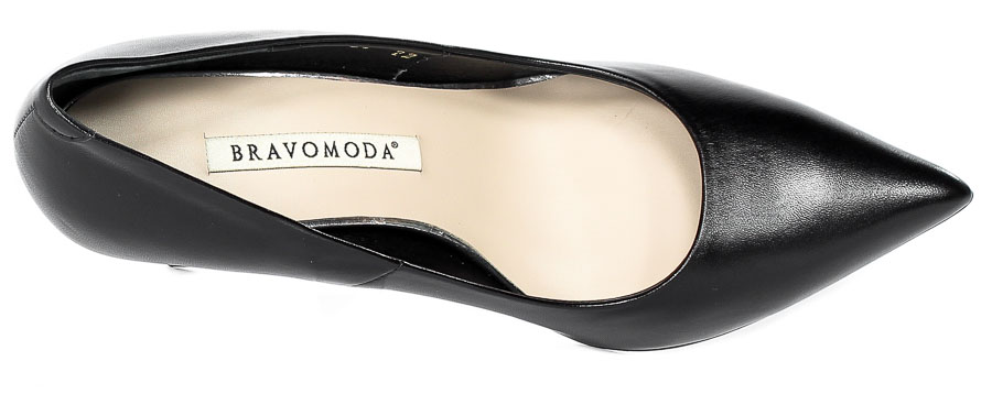 Szpilki Bravo Moda 1920 Czarna skóra