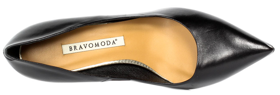 Czółenka Bravo Moda 0063 Czarna Skóra
