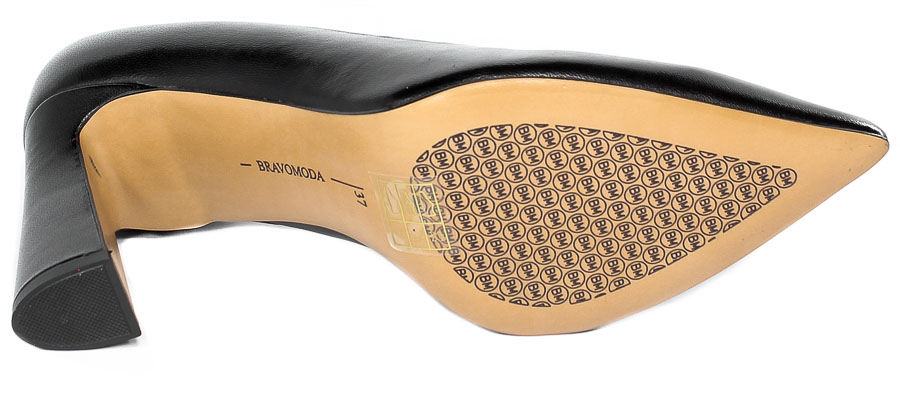 Czółenka Bravo Moda 0063 Czarna Skóra