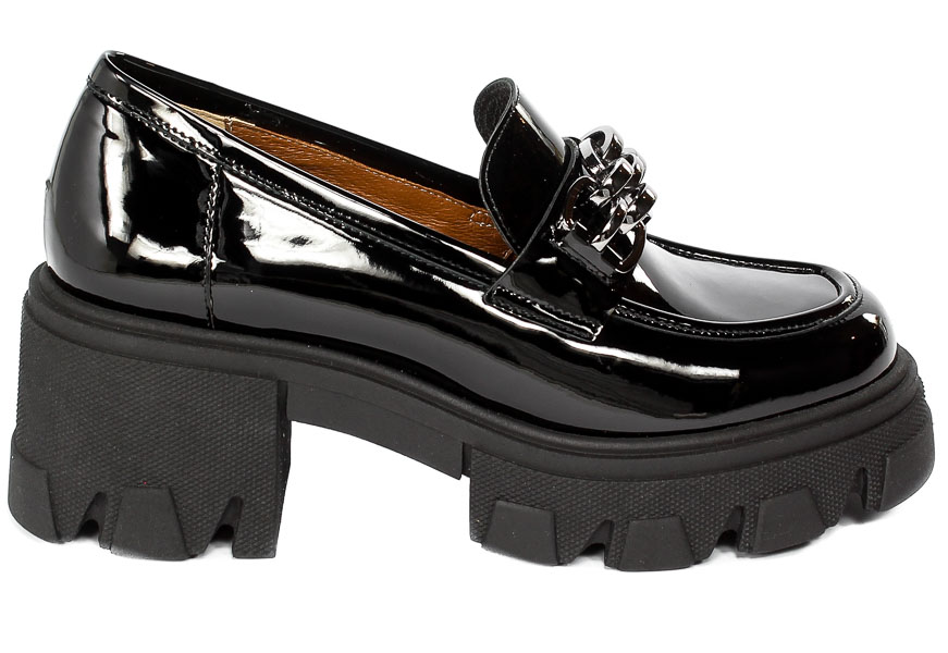 Półbuty Verano 22-681/10/N Czarny Lakier