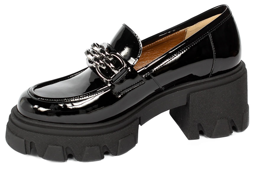 Półbuty Verano 22-681/10/N Czarny Lakier