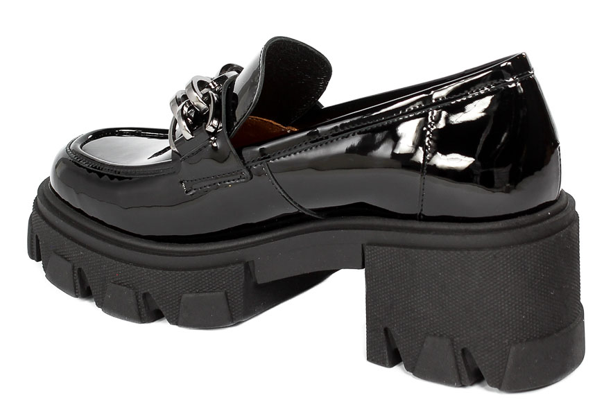 Półbuty Verano 22-681/10/N Czarny Lakier