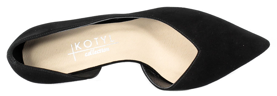 Szpilki Kotyl 3787 Czarny Zamsz