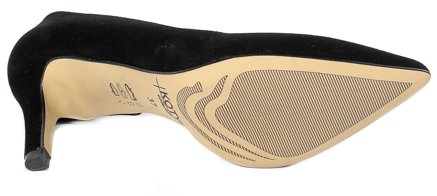 Szpilki Kotyl 3787 Czarny Zamsz