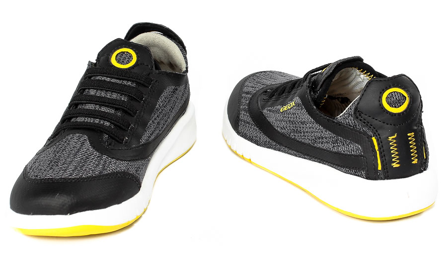 Półbuty Geox J25BNA-07TBC-C0054 Black Yellow R.35
