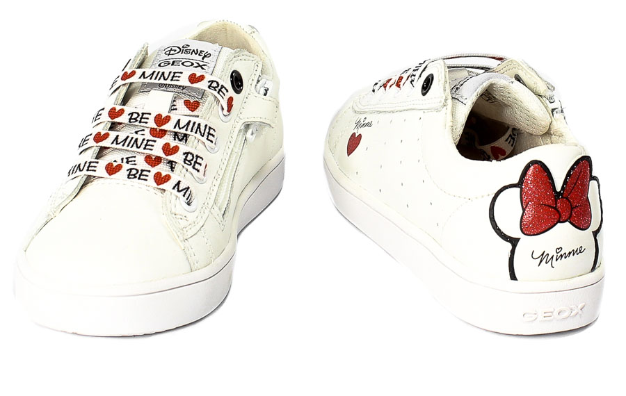 Półbuty Geox J25EUF-00085-C0050 White Red R.38-39