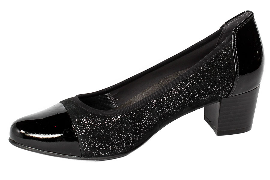 Czółenka Caprice 9-22307-29 006 Black Sparkle
