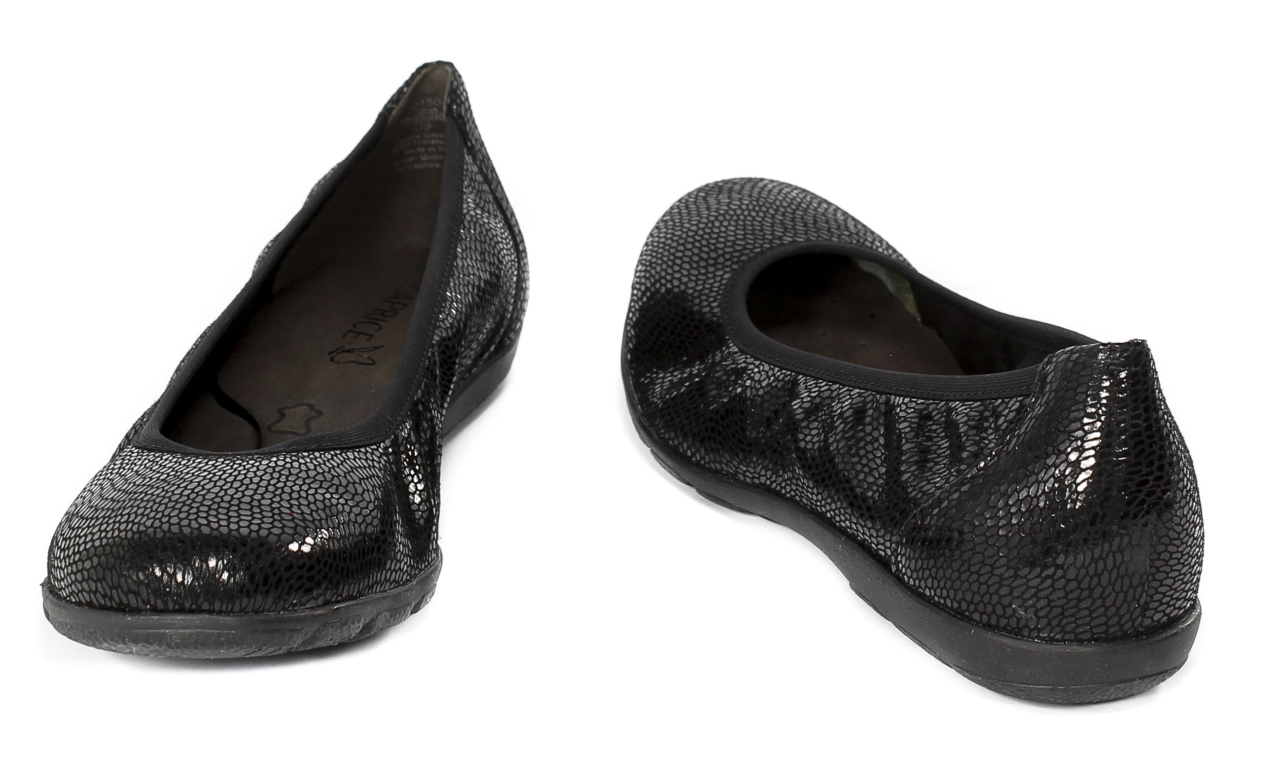 Baleriny Caprice 9-22150-29 Black Reptile