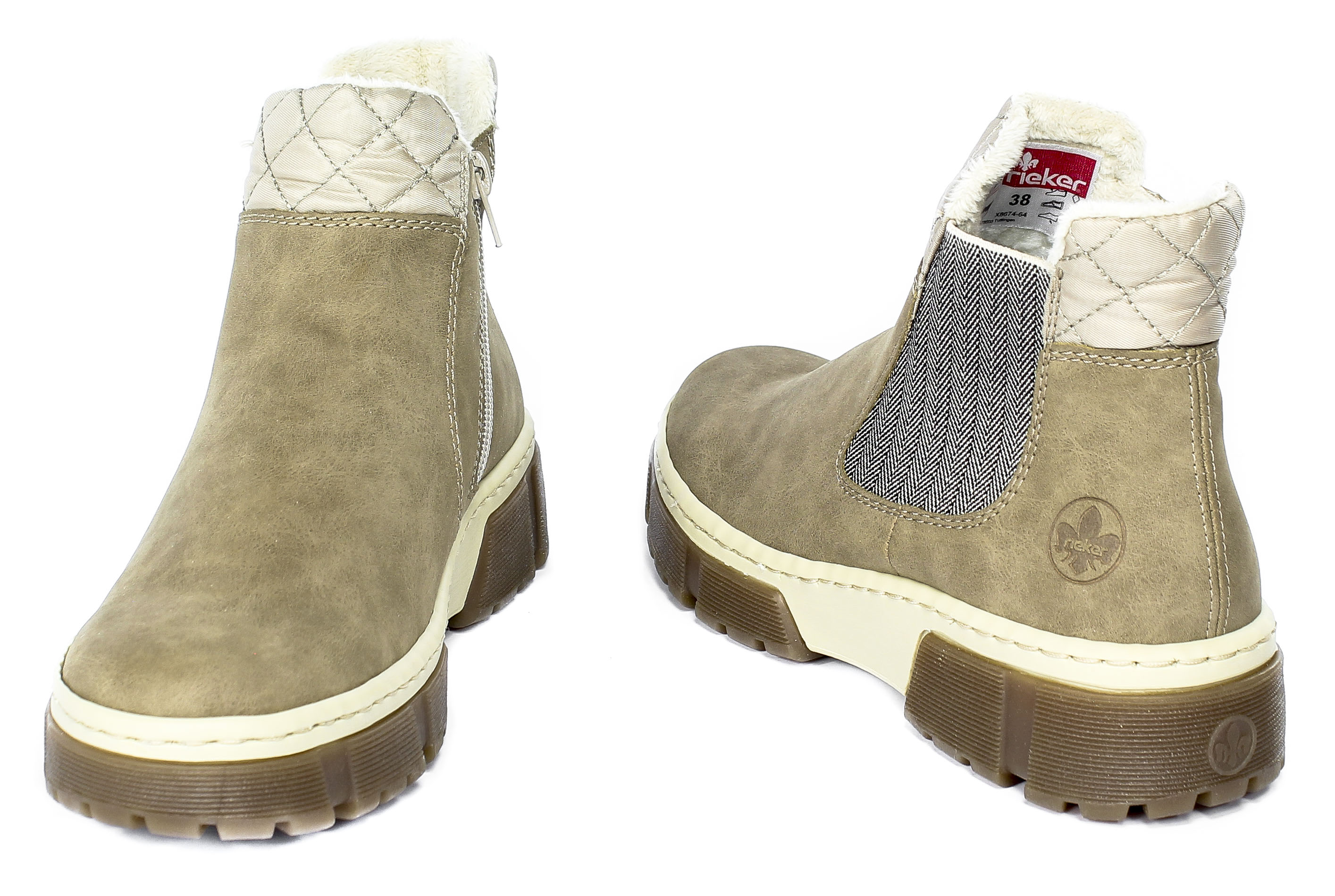 Trzewiki Rieker X8674-64 Beige_TN