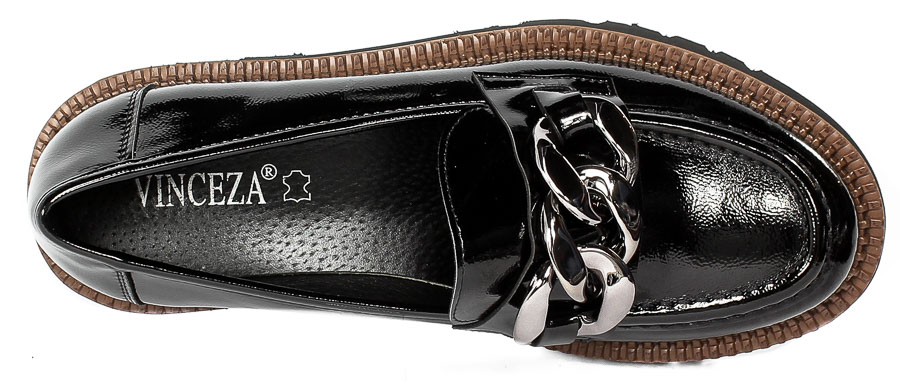Półbuty Vinceza 23-10839 BK PT Czarny Lakier