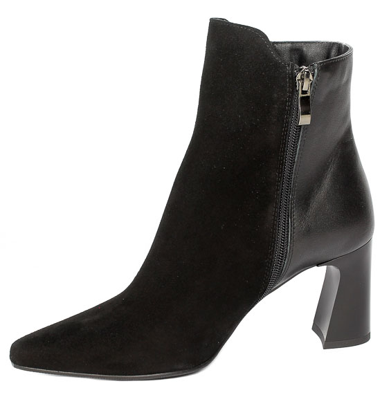 Botki Kotyl 1803 Czarne Zamsz+czarne Lico