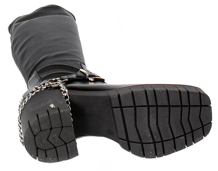 Kozaki Carinii B8574-E50-000-000-E88 Czarna Skóra