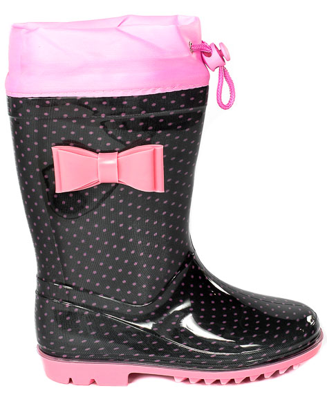 Kalosze American KAL11 22 Black+Pink r.27-31